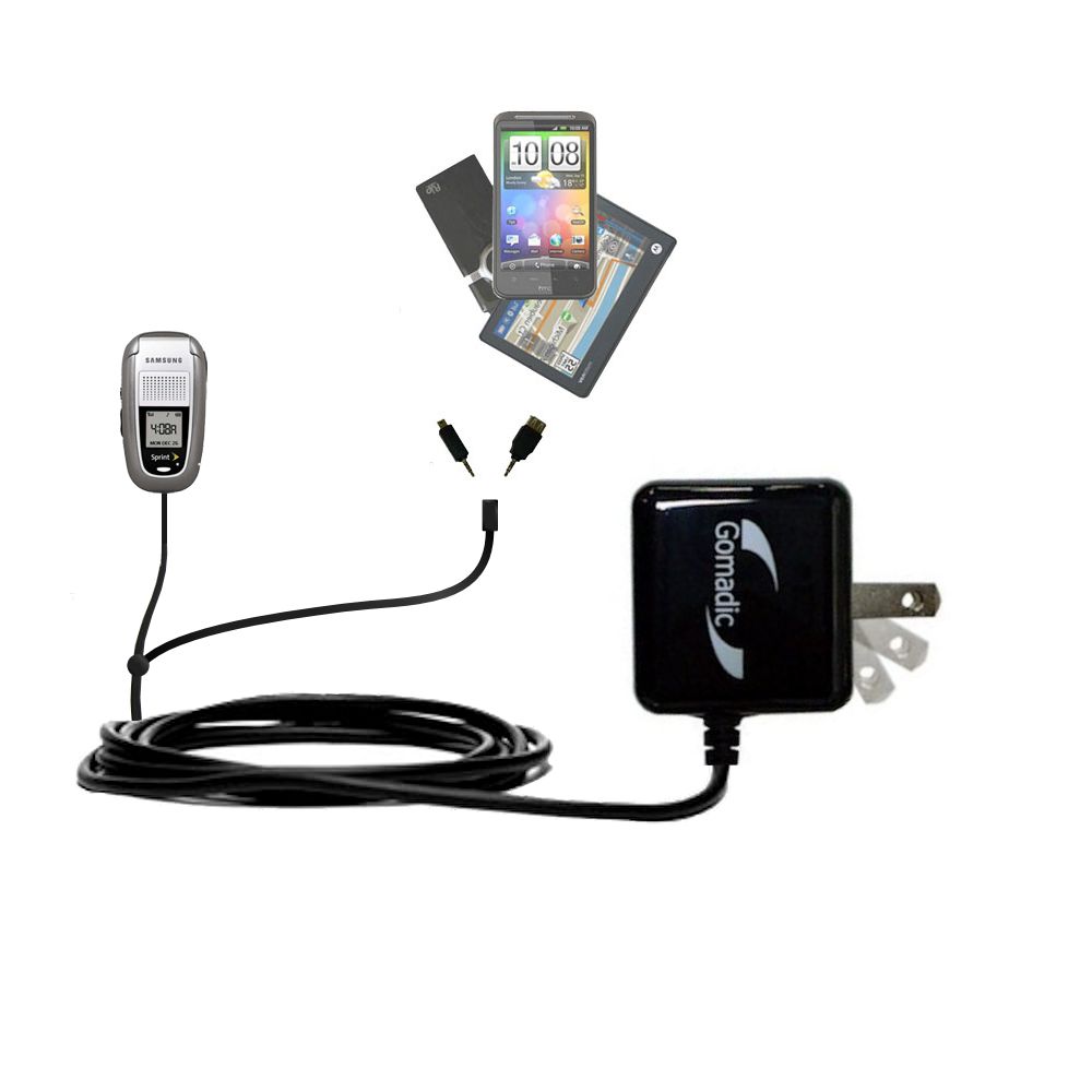 Double Wall Home Charger with tips including compatible with the Samsung SPH-A820