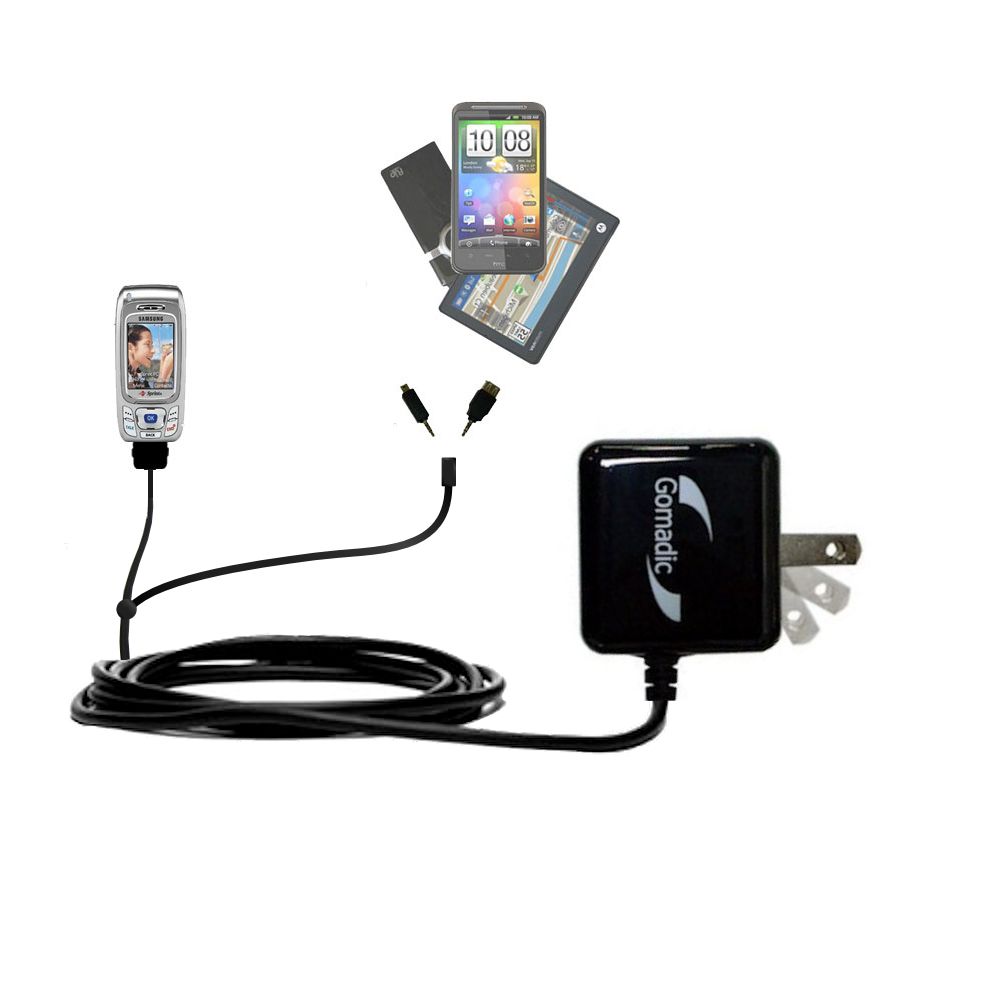 Double Wall Home Charger with tips including compatible with the Samsung SPH-A880 / MM-A880