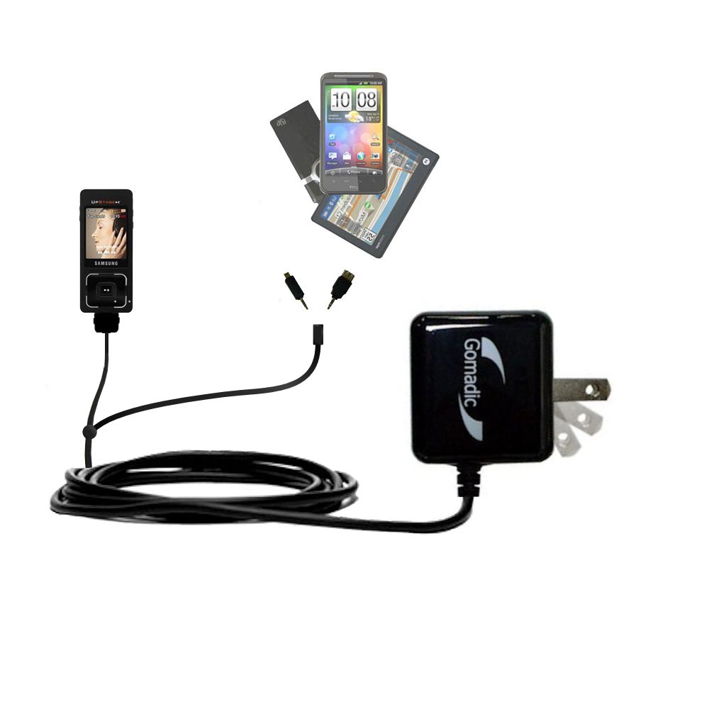Double Wall Home Charger with tips including compatible with the Samsung Upstage