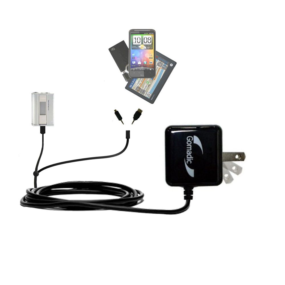 Double Wall Home Charger with tips including compatible with the Samsung Yepp YP-35H