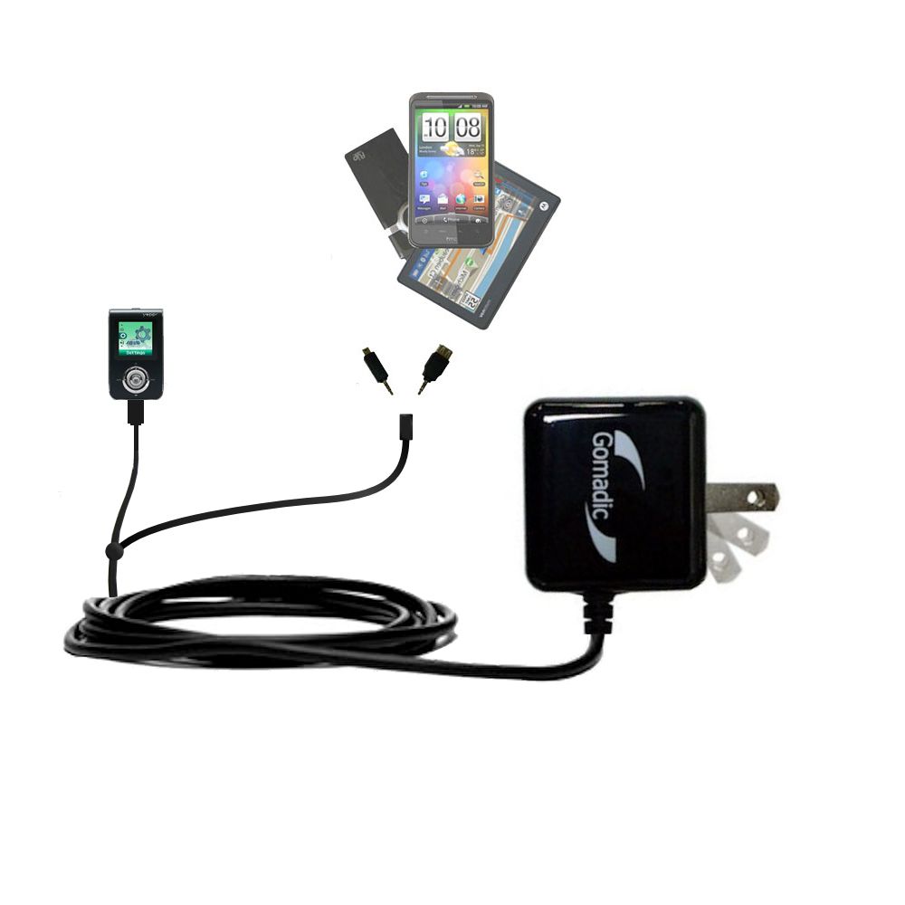 Double Wall Home Charger with tips including compatible with the Samsung Yepp YP-T7 Series