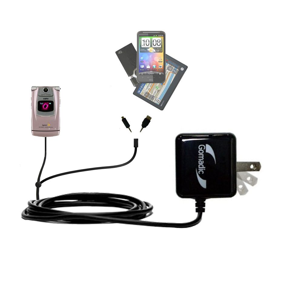 Double Wall Home Charger with tips including compatible with the Sanyo Katana LX DLX