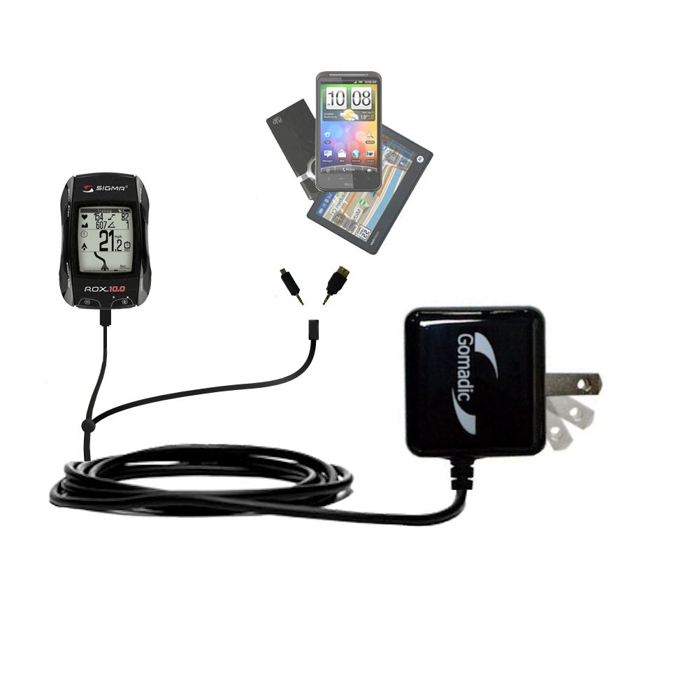 Double Wall Home Charger with tips including compatible with the Sigma Sport Sigma Rox 10.0