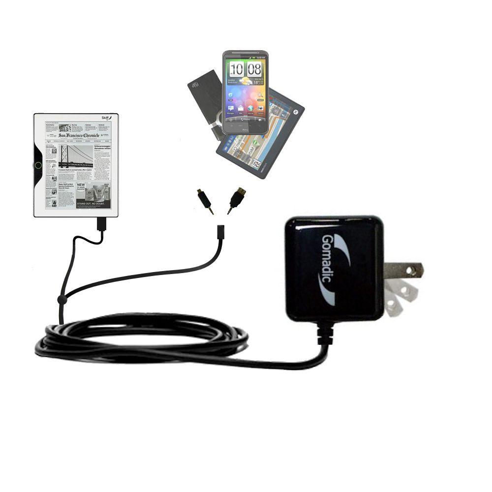 Double Wall Home Charger with tips including compatible with the Skiff Reader