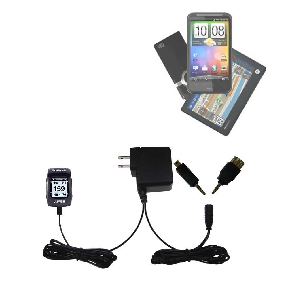 Double Wall Home Charger with tips including compatible with the SkyGolf SkyCaddie AIRE / AIRE II