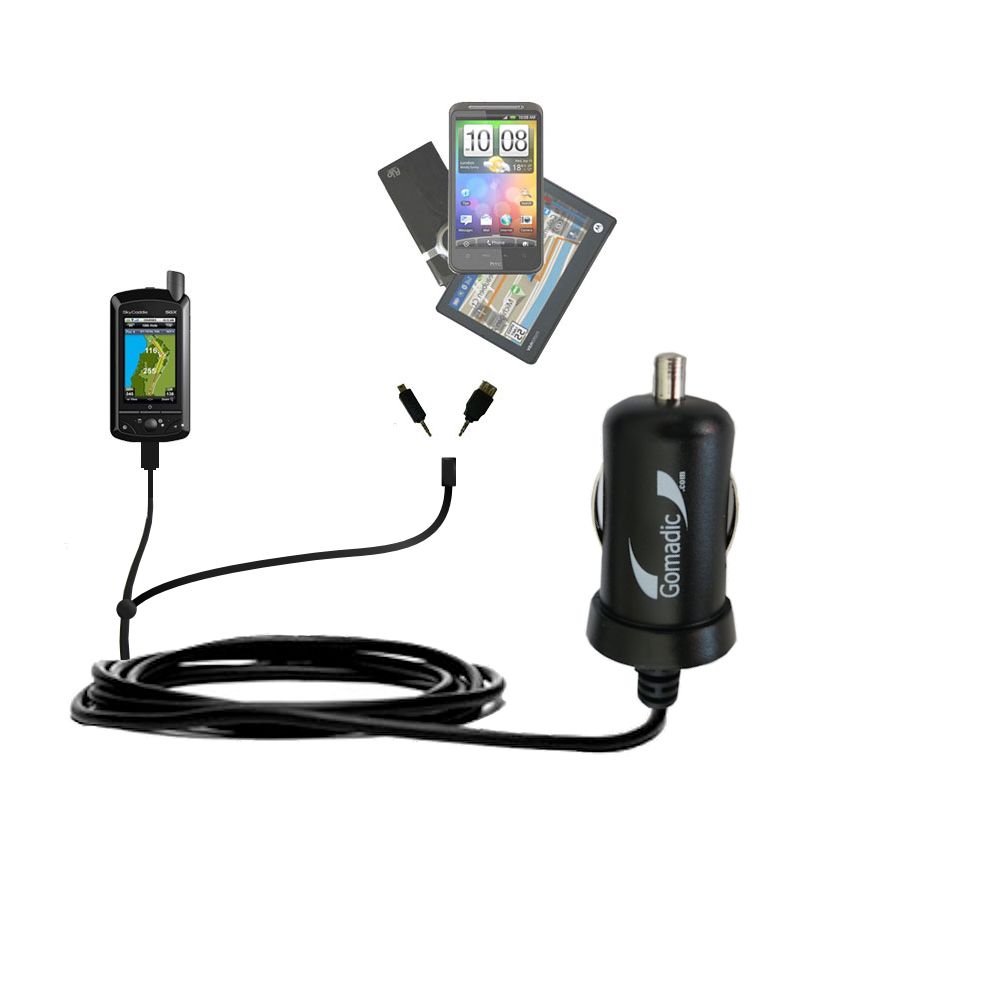 mini Double Car Charger with tips including compatible with the SkyGolf SkyCaddie SG2 USB