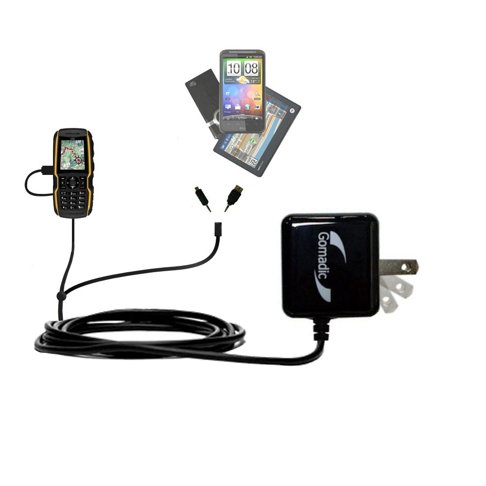 Double Wall Home Charger with tips including compatible with the Sonim XP5300 Force 3G