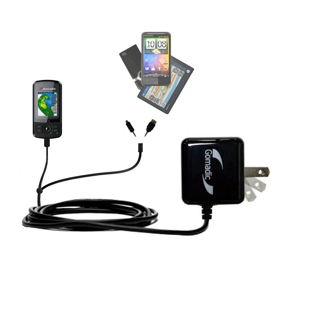 Double Wall Home Charger with tips including compatible with the Sonocaddie v300 GPS