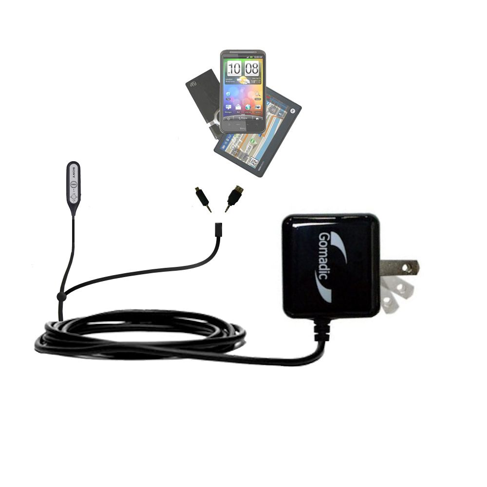 Double Wall Home Charger with tips including compatible with the Sony DR-BT100CX