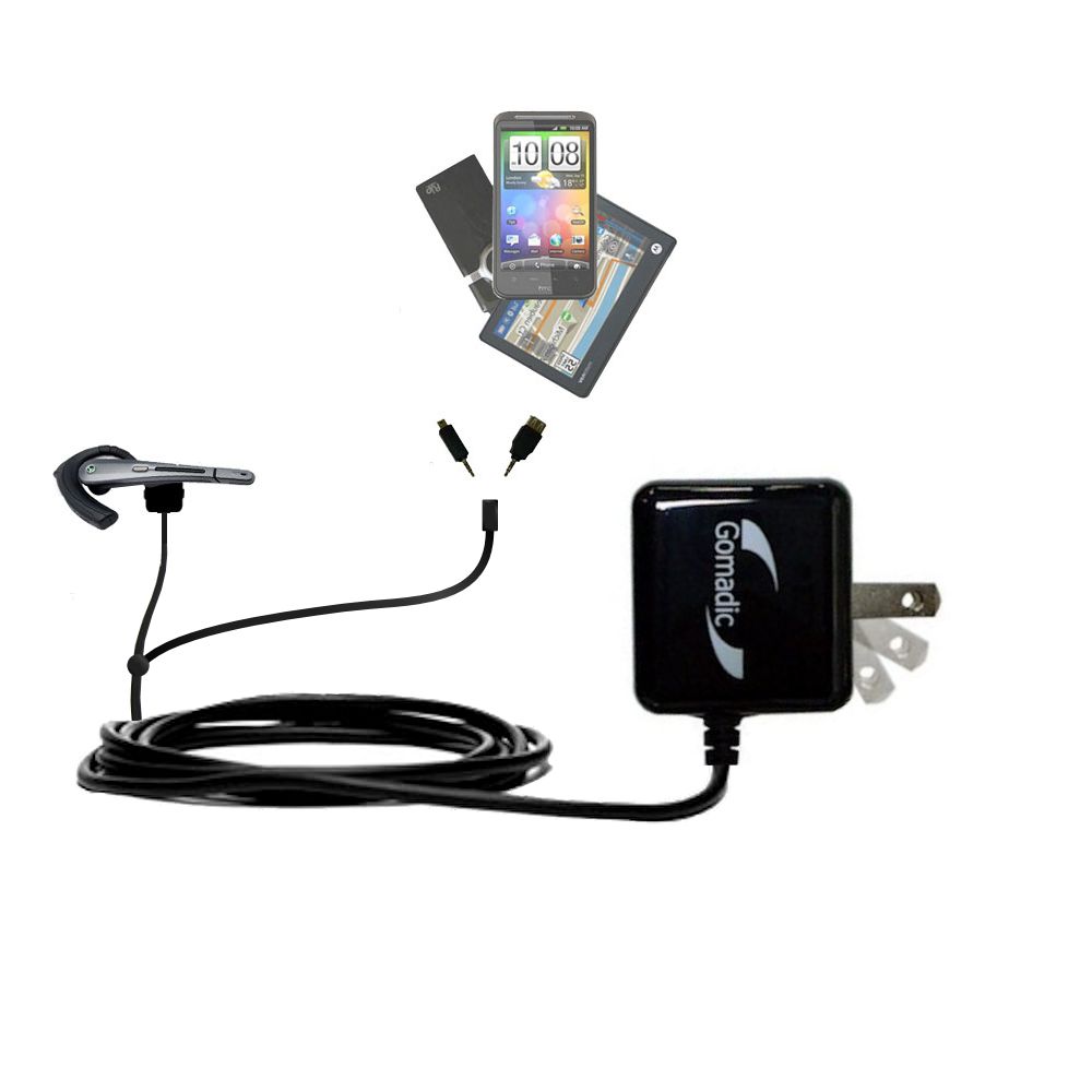 Double Wall Home Charger with tips including compatible with the Sony Ericsson Bluetooth Headset HBH-300