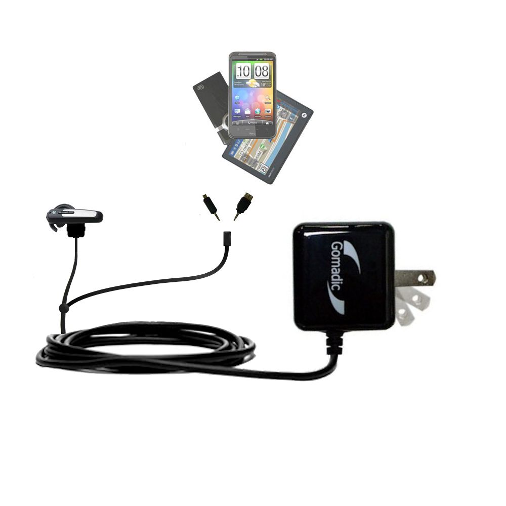 Double Wall Home Charger with tips including compatible with the Sony Ericsson Bluetooth Headset HBH-PV700