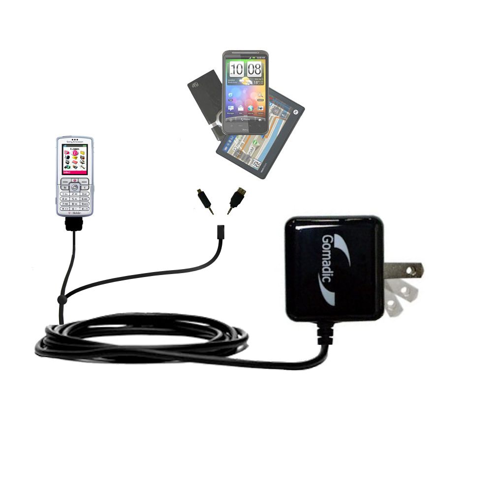 Double Wall Home Charger with tips including compatible with the Sony Ericsson D750 / D750i