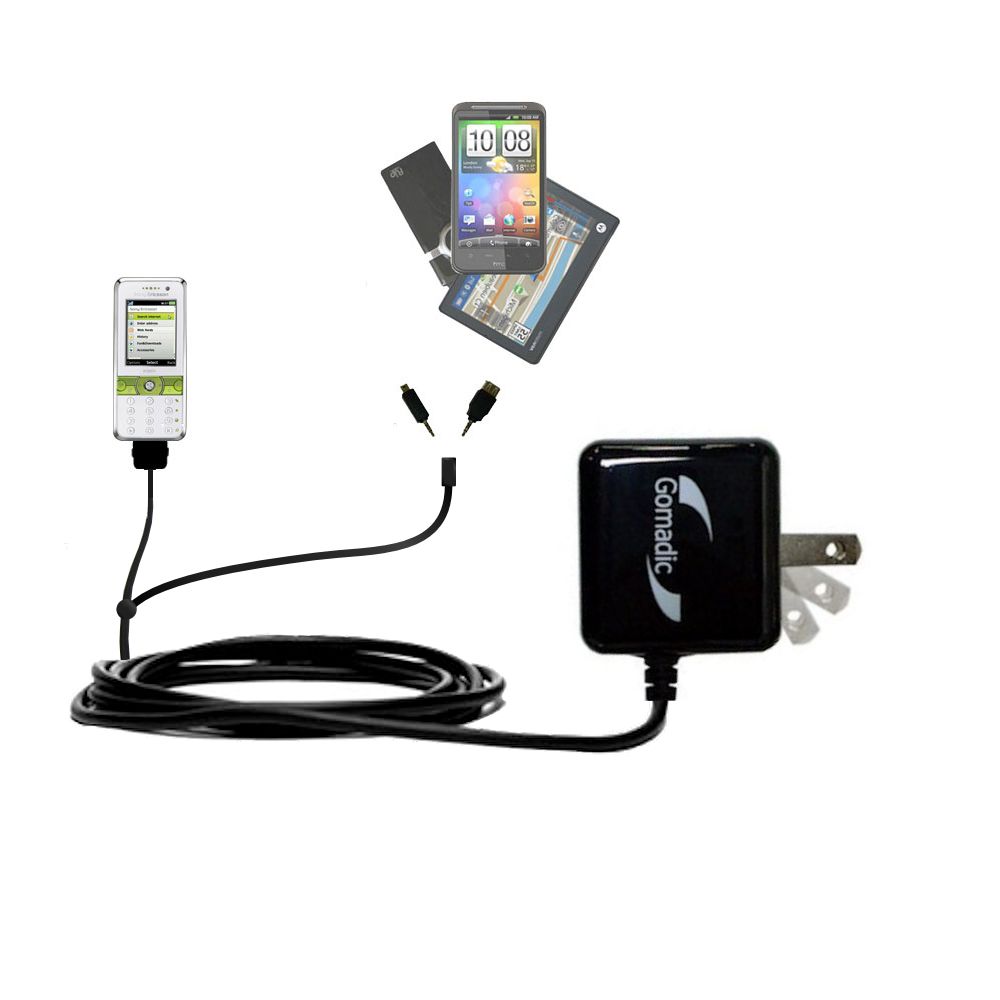 Double Wall Home Charger with tips including compatible with the Sony Ericsson k660i