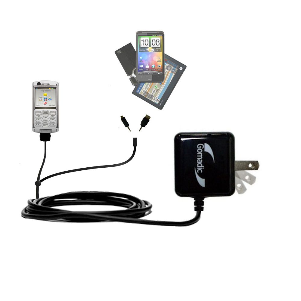 Double Wall Home Charger with tips including compatible with the Sony Ericsson P900