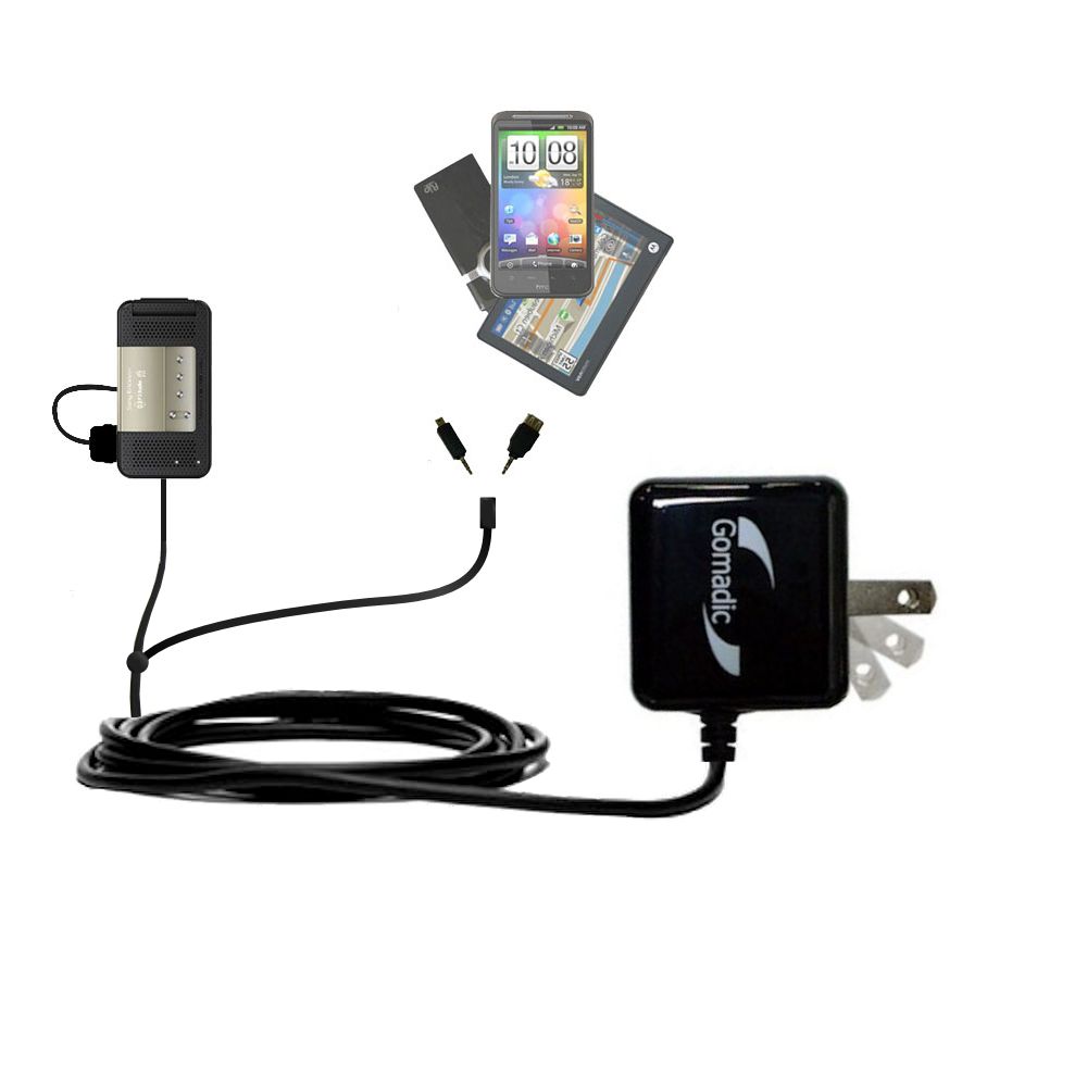 Double Wall Home Charger with tips including compatible with the Sony Ericsson R306