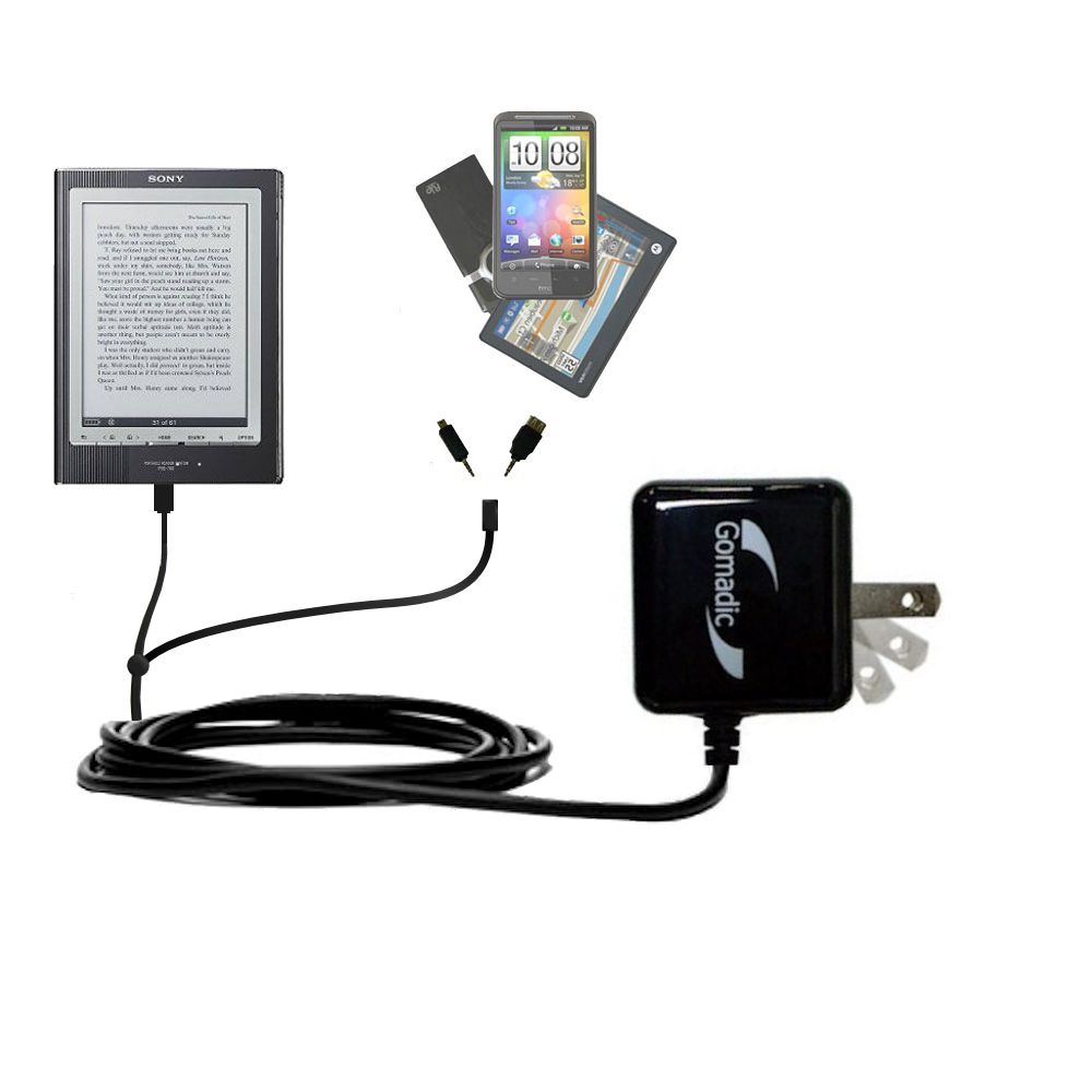 Double Wall Home Charger with tips including compatible with the Sony PRS-700BC Digital Reader