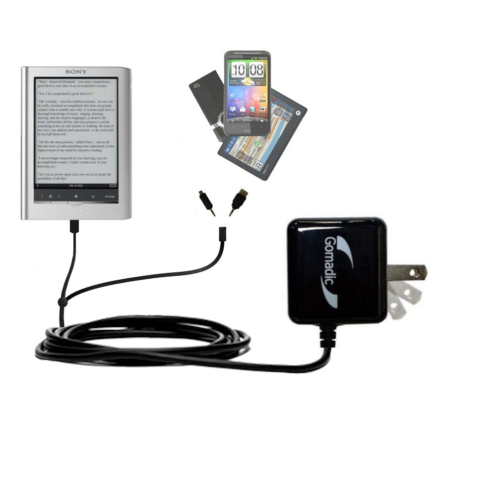 Double Wall Home Charger with tips including compatible with the Sony PRS650 Reader Touch Edition