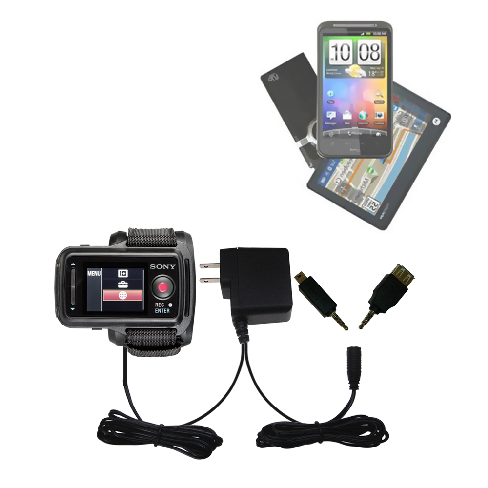 Double Wall Home Charger with tips including compatible with the Sony RM-LVR2