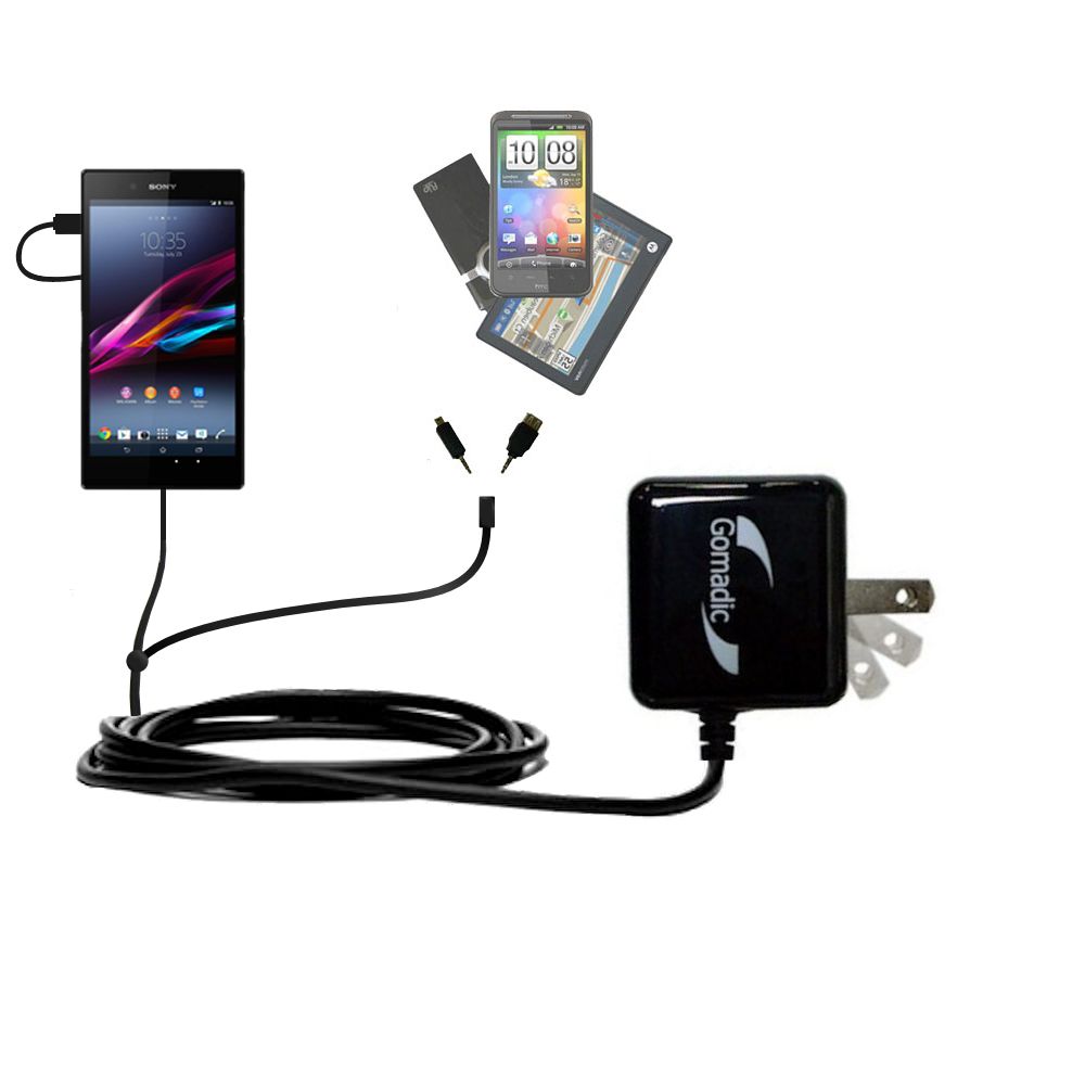 Double Wall Home Charger with tips including compatible with the Sony Xperia Z Ultra
