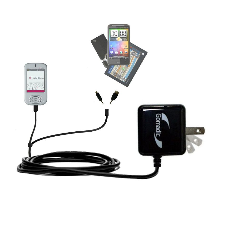 Double Wall Home Charger with tips including compatible with the T-Mobile MDA Compact