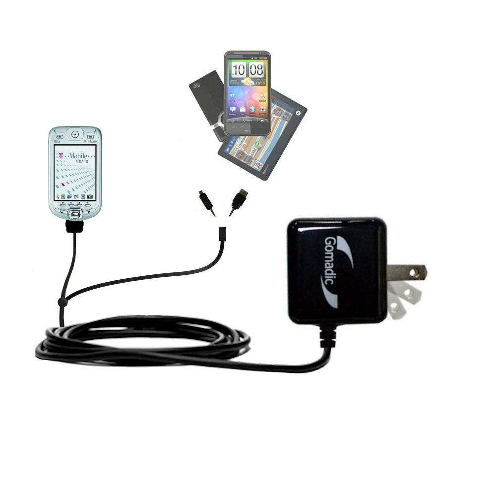 Double Wall Home Charger with tips including compatible with the T-Mobile MDA IIi