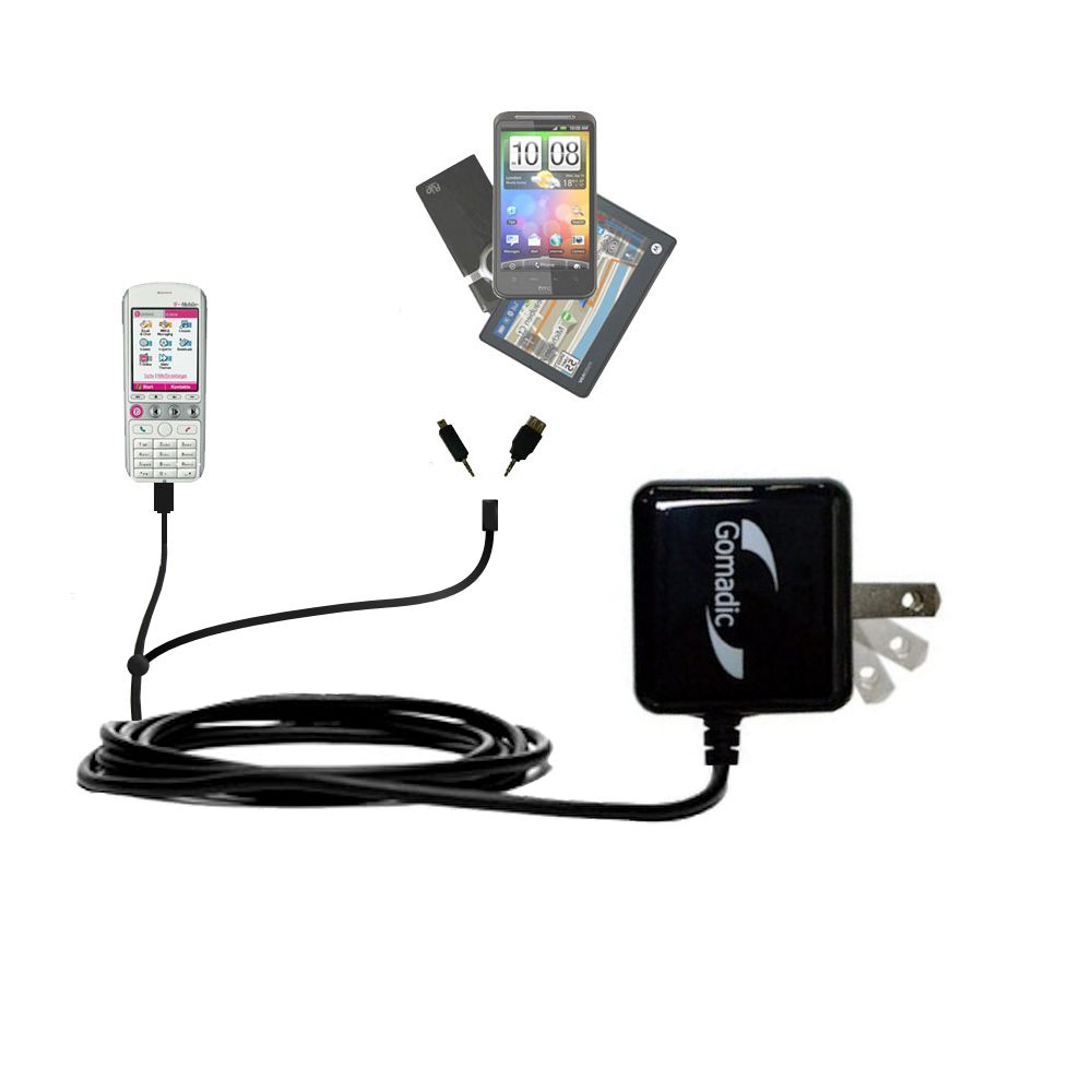 Double Wall Home Charger with tips including compatible with the T-Mobile SDA Music