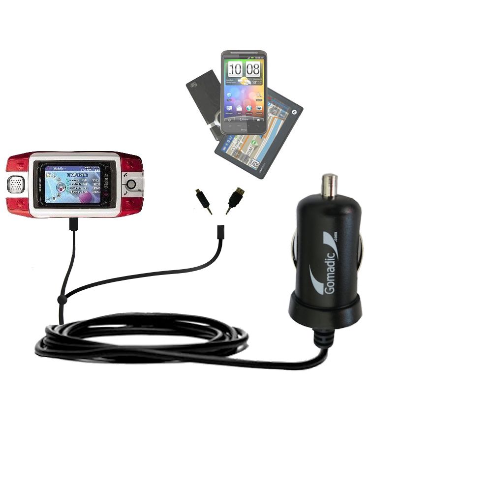 mini Double Car Charger with tips including compatible with the T-Mobile Sidekick iD