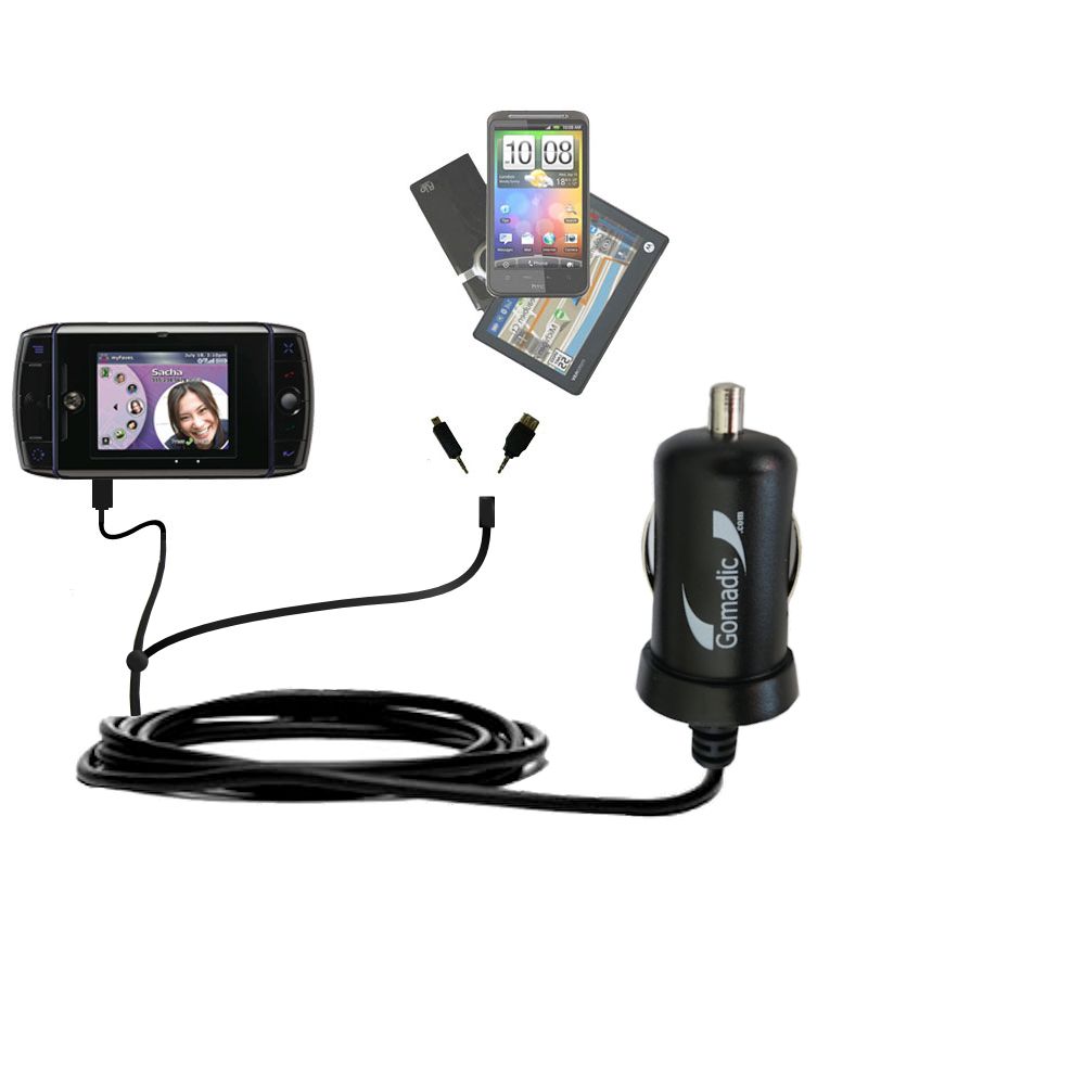 mini Double Car Charger with tips including compatible with the T-Mobile Sidekick Slide