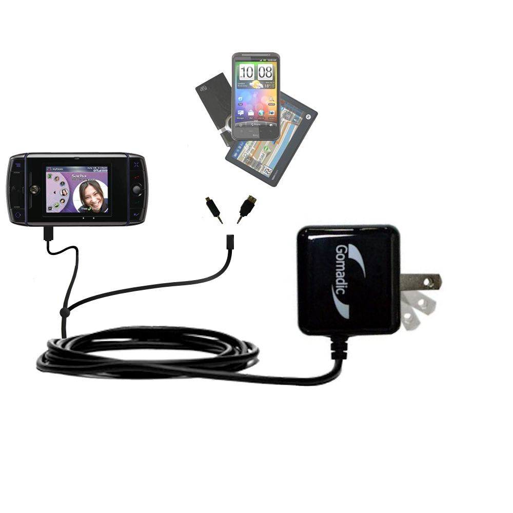 Double Wall Home Charger with tips including compatible with the T-Mobile Sidekick Slide