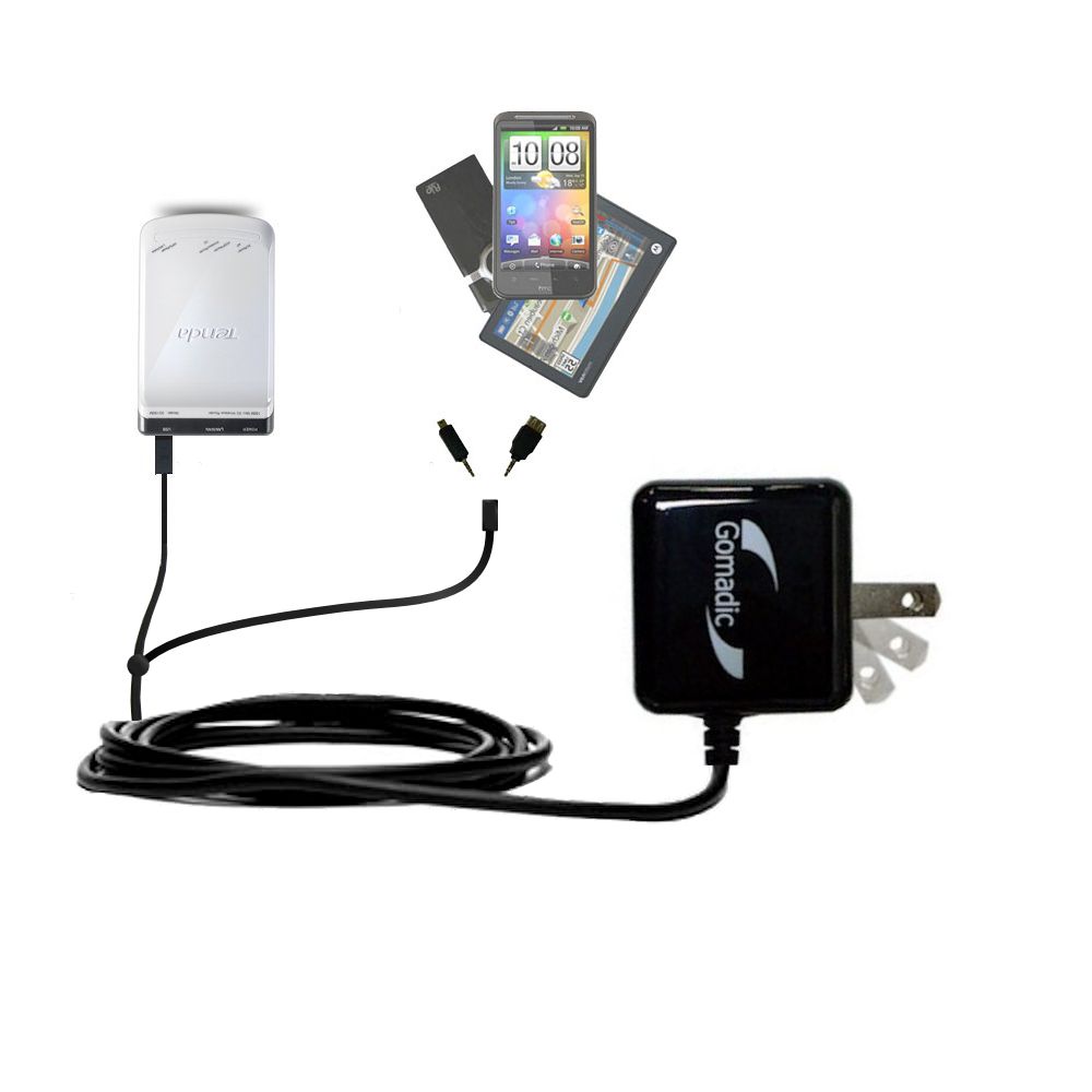 Double Wall Home Charger with tips including compatible with the Tenda 3G150M Portable Router