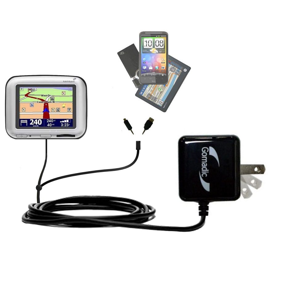 Double Wall Home Charger with tips including compatible with the TomTom Go 500