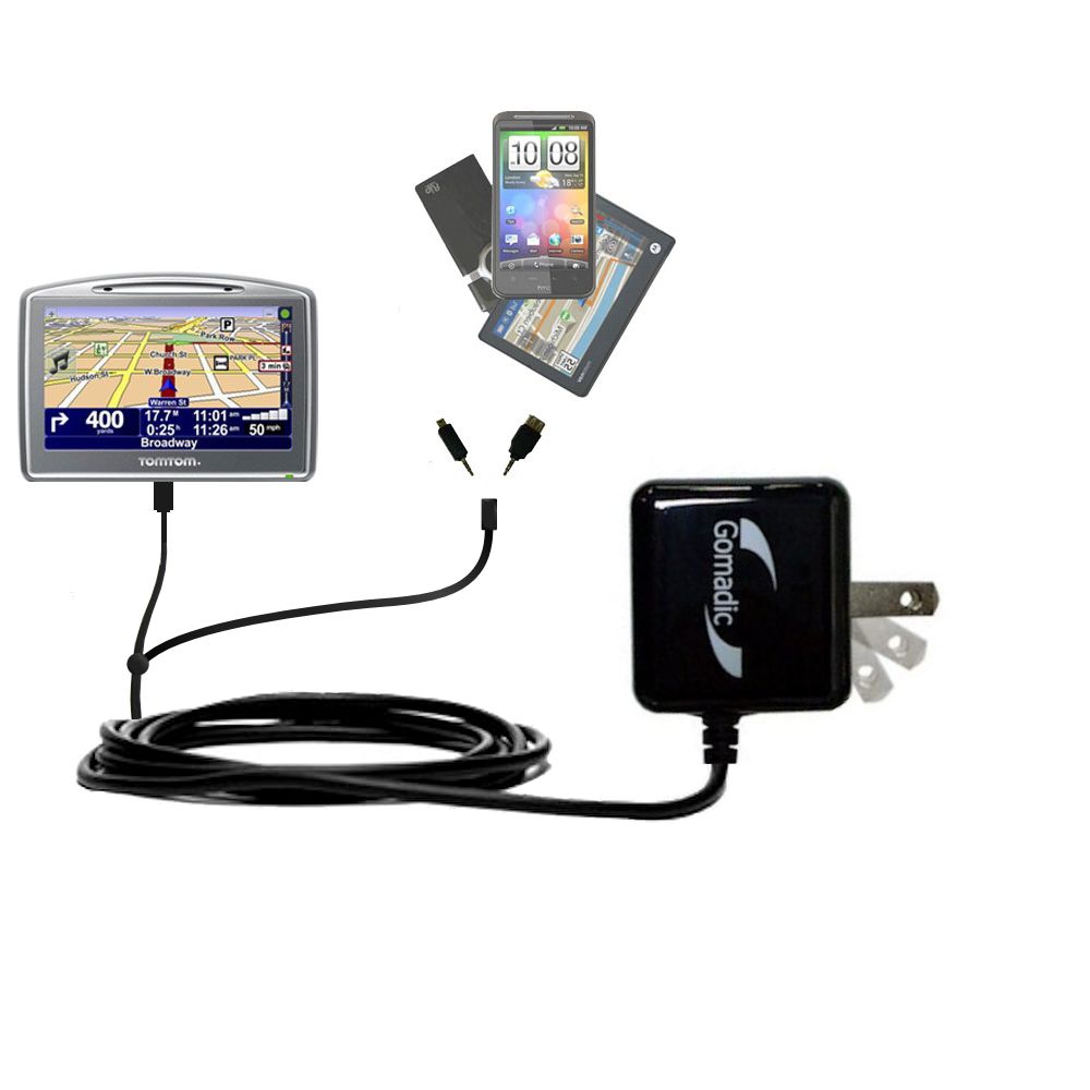 Double Wall Home Charger with tips including compatible with the TomTom Go 920T