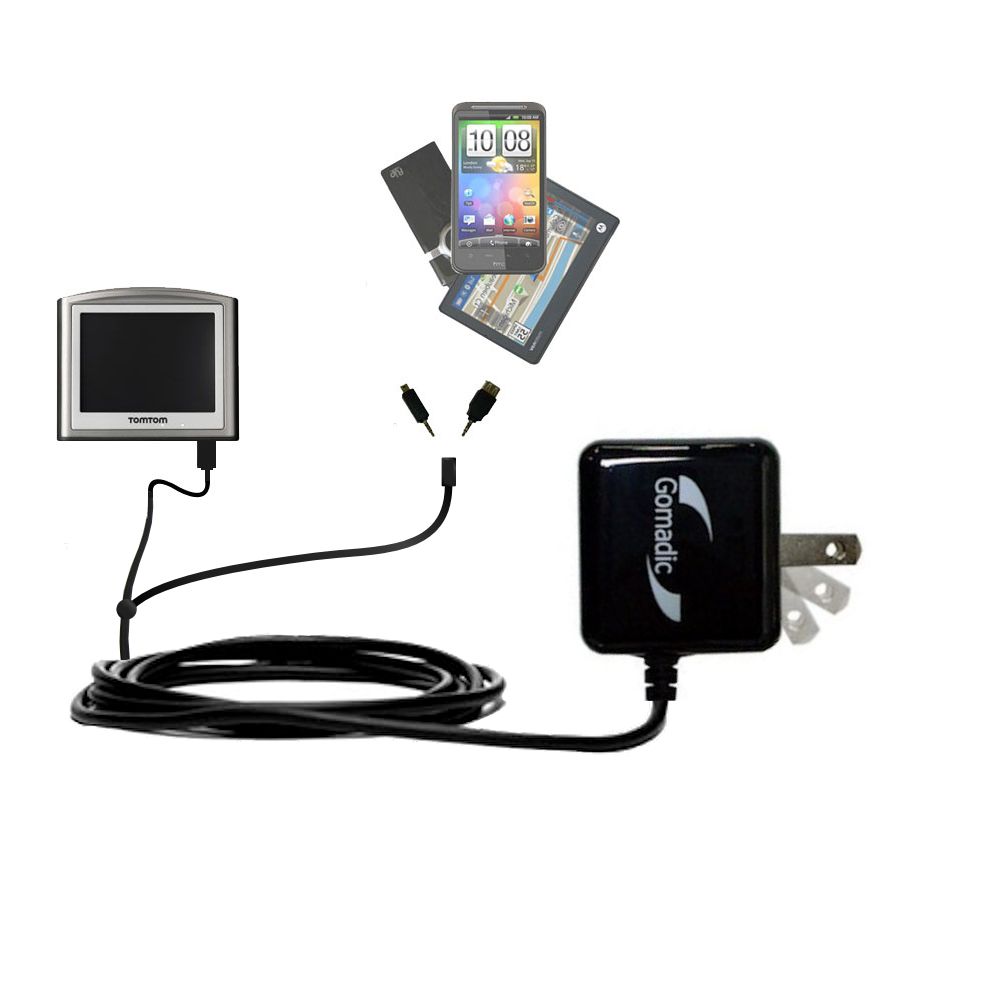 Double Wall Home Charger with tips including compatible with the TomTom ONE V4