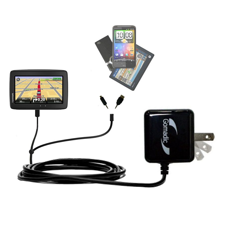 Double Wall Home Charger with tips including compatible with the TomTom VIA 1405