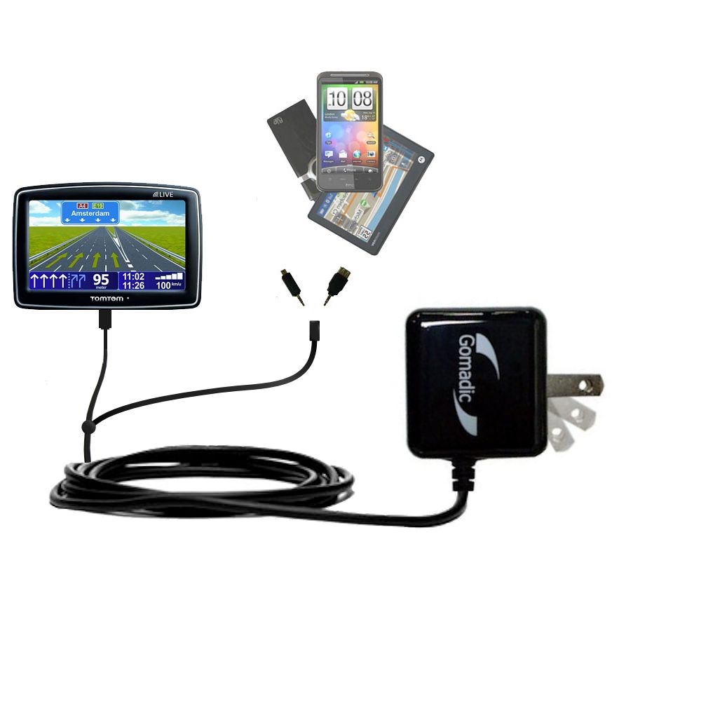 Double Wall Home Charger with tips including compatible with the TomTom XL Live IQ Routes