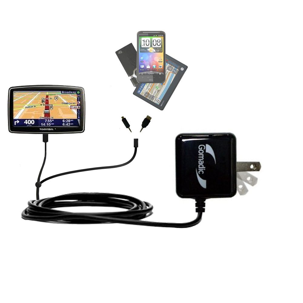Double Wall Home Charger with tips including compatible with the TomTom XXL 535T