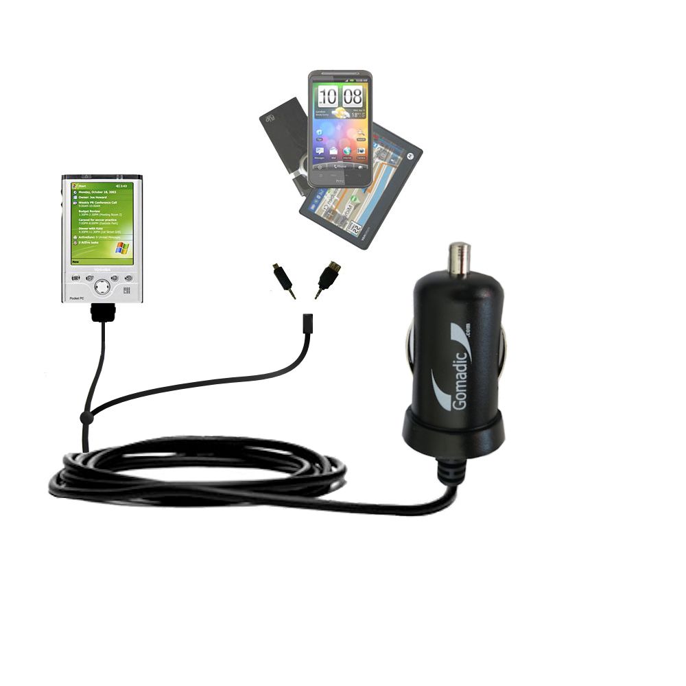 mini Double Car Charger with tips including compatible with the Toshiba e750