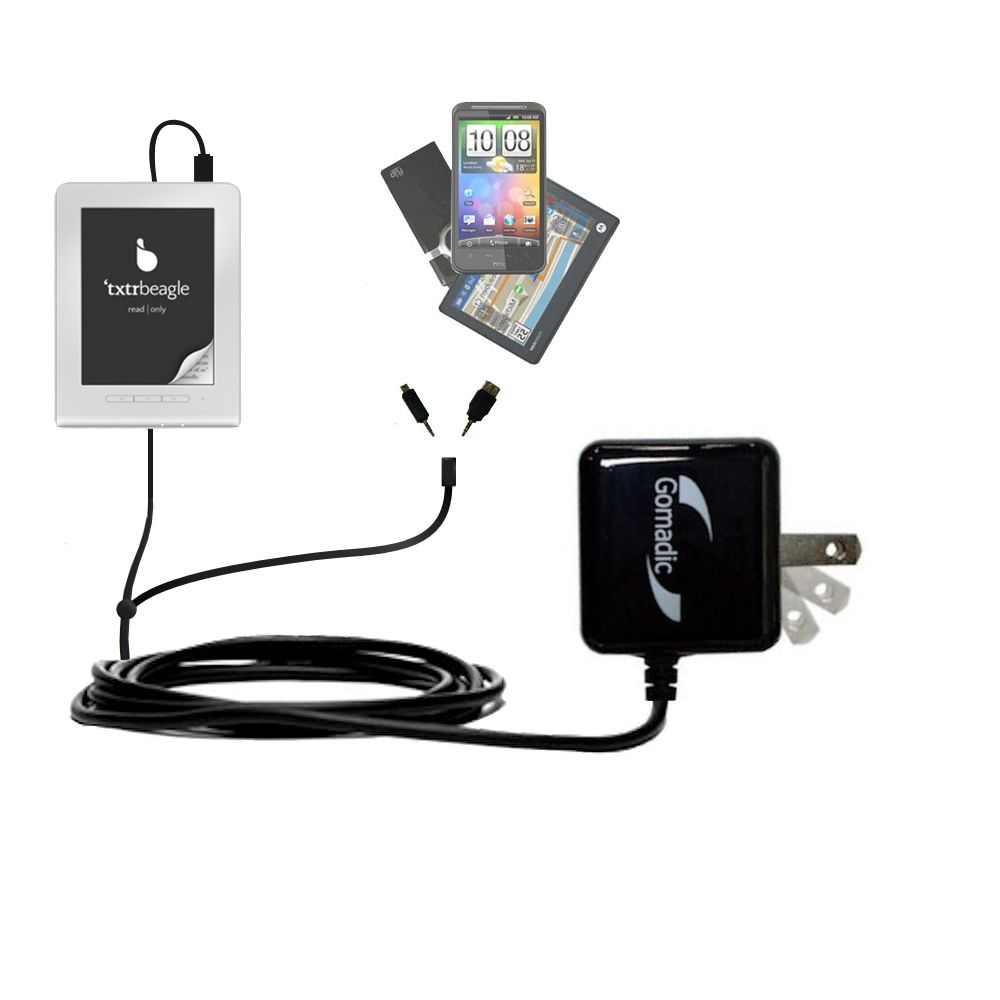 Double Wall Home Charger with tips including compatible with the txtr GmbH txtr reader