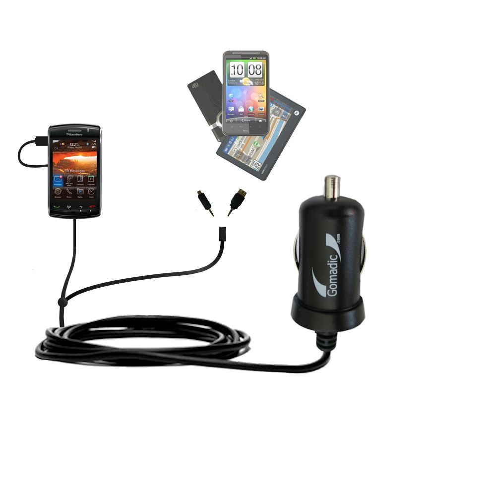 mini Double Car Charger with tips including compatible with the Verizon Storm