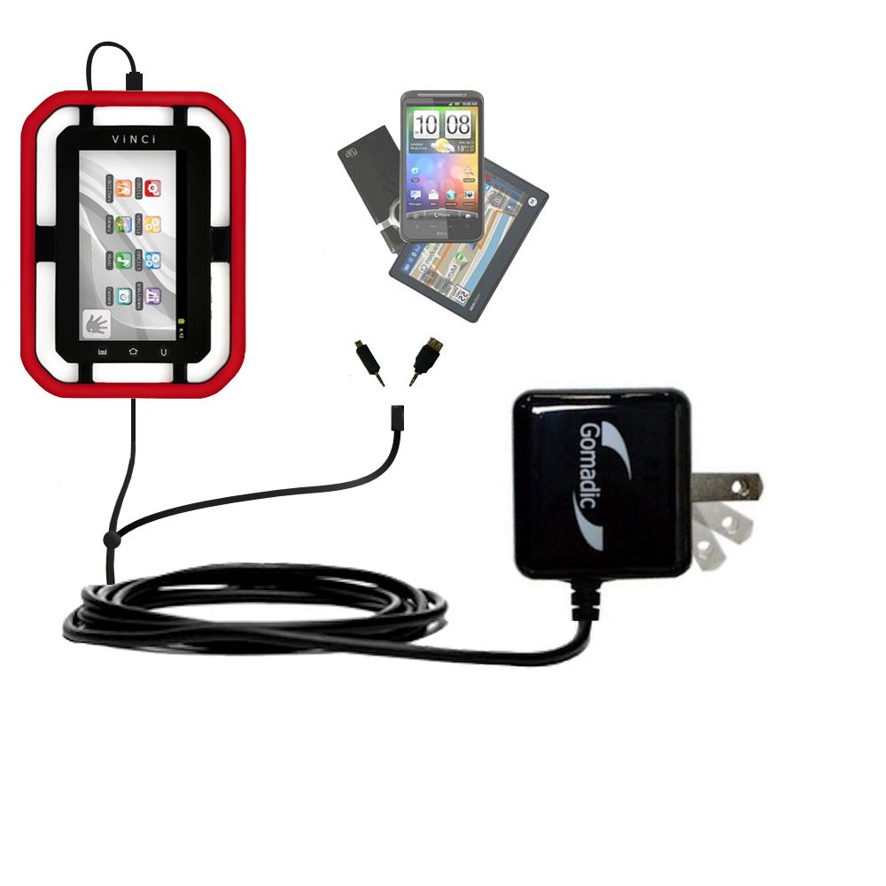 Double Wall Home Charger with tips including compatible with the Vinci Tab II