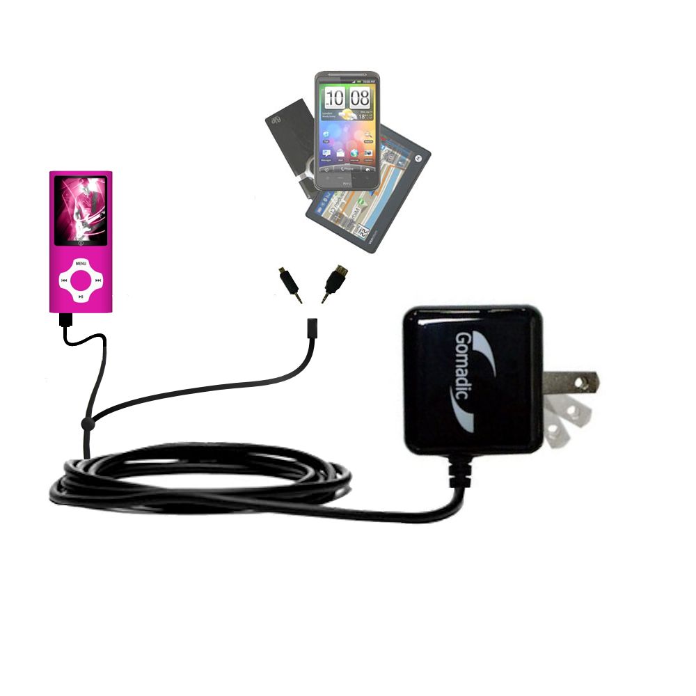 Double Wall Home Charger with tips including compatible with the Visual Land Rave VL-607