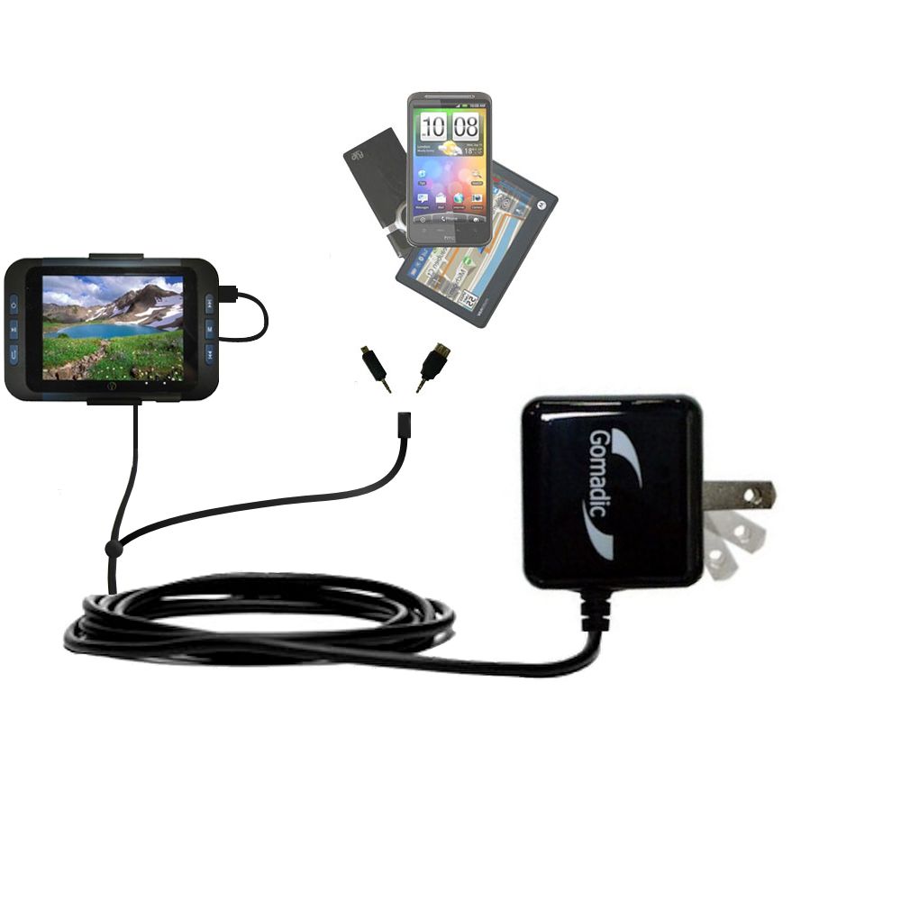 Double Wall Home Charger with tips including compatible with the Visual Land V-Sport VL-901