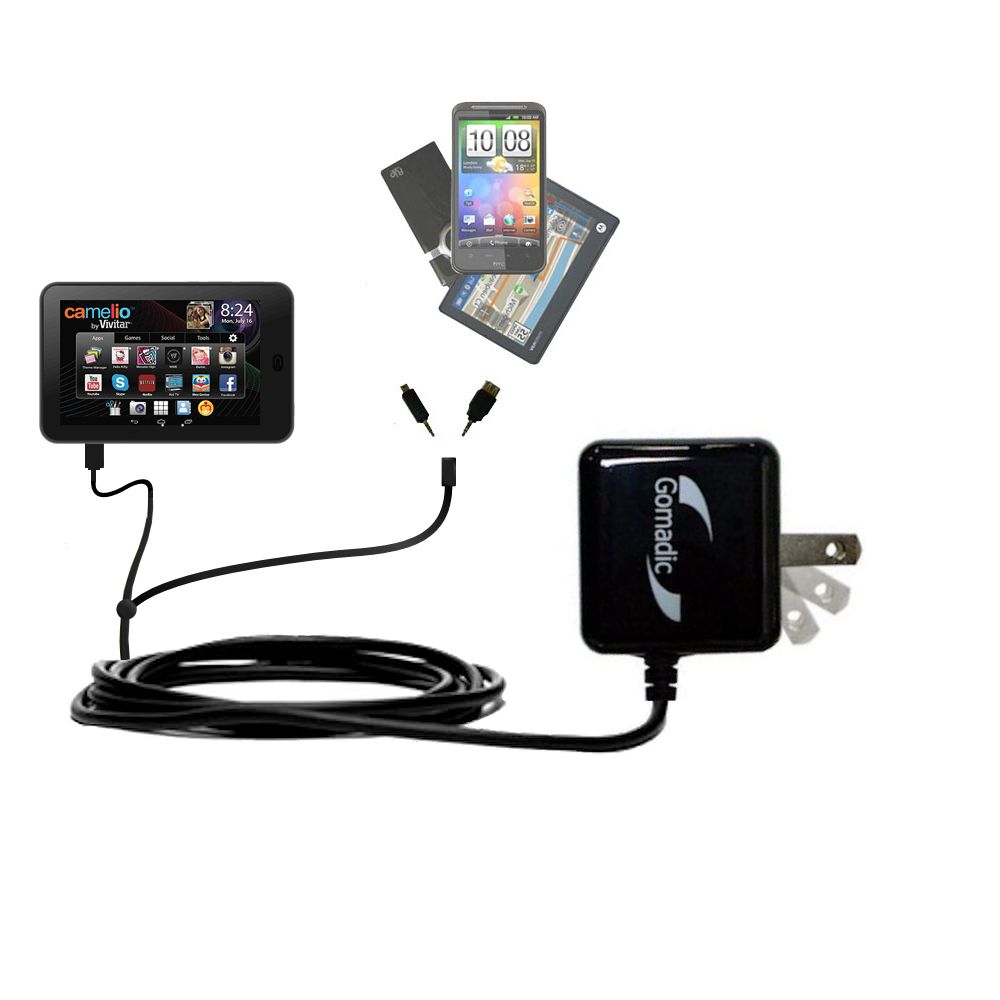 Double Wall Home Charger with tips including compatible with the Vivitar Camelio