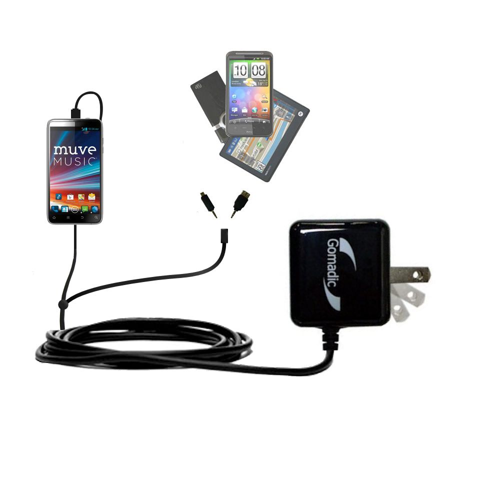 Double Wall Home Charger with tips including compatible with the ZTE Engage LT