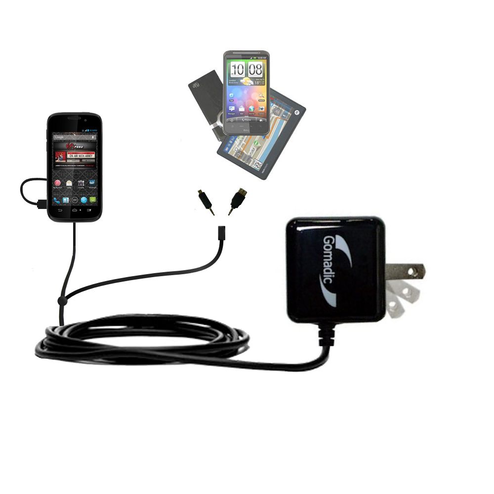 Double Wall Home Charger with tips including compatible with the ZTE Reef