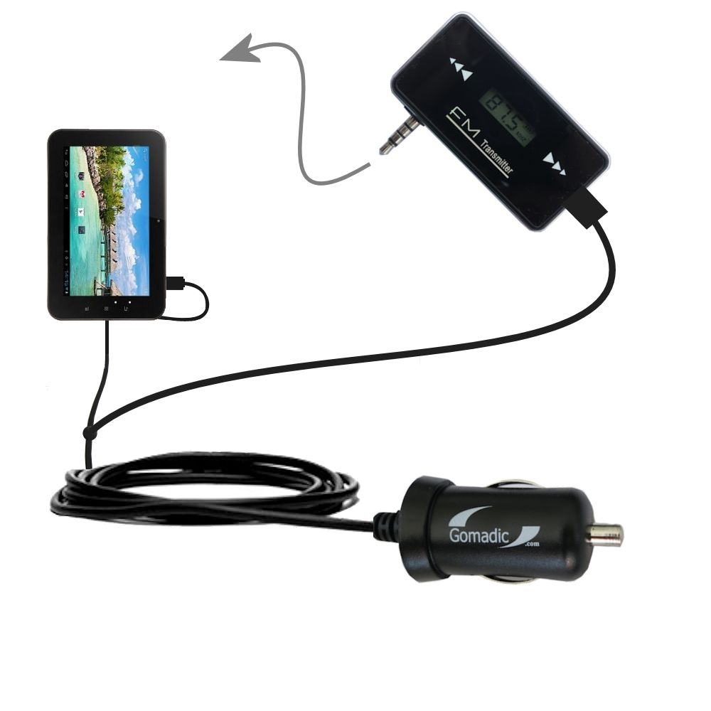 FM Transmitter Plus Car Charger compatible with the Android Allwinner A13