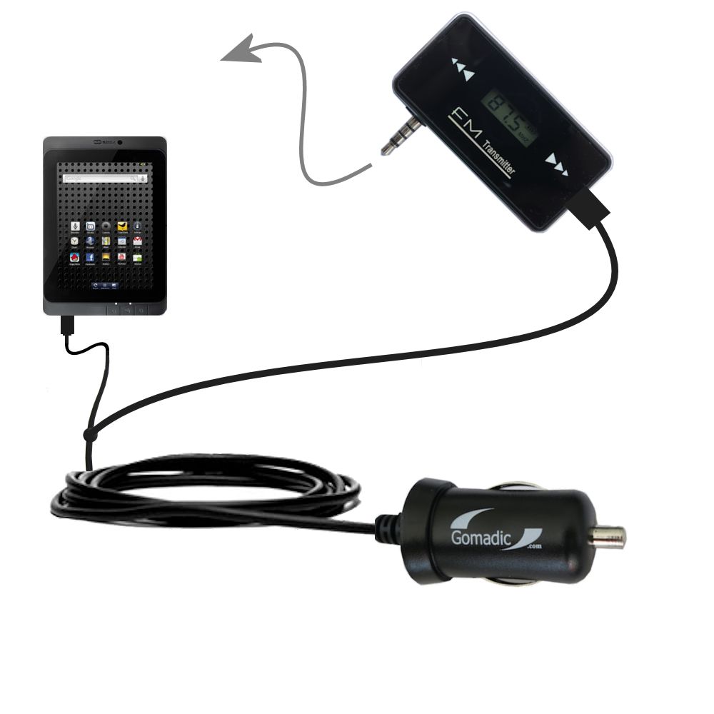 FM Transmitter Plus Car Charger compatible with the BeBook Live