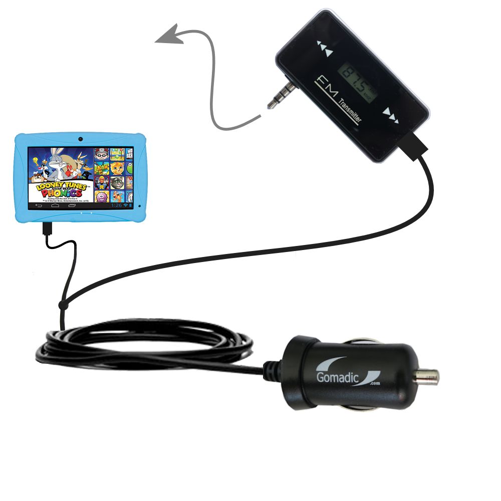FM Transmitter Plus Car Charger compatible with the ClickN Kids CKP774