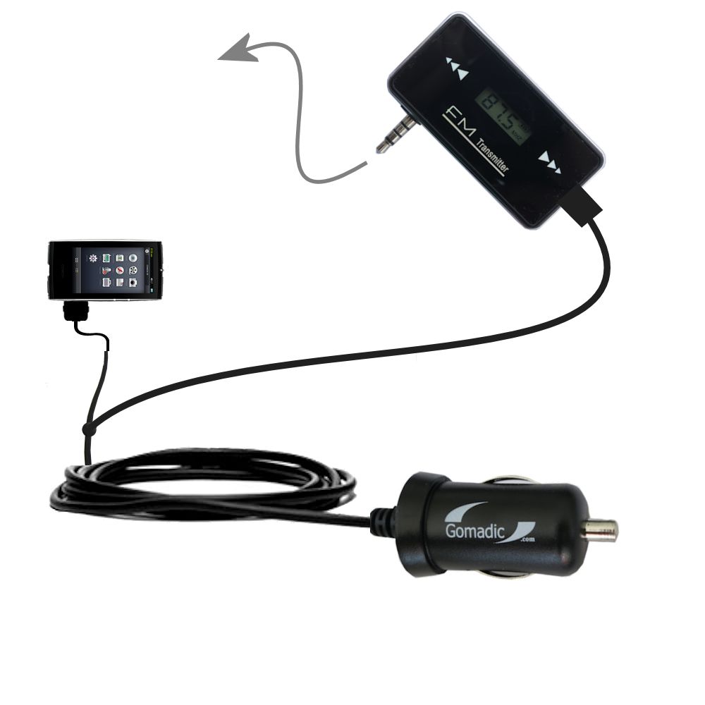FM Transmitter Plus Car Charger compatible with the Cowon S9