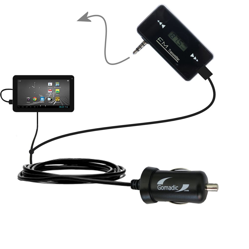 FM Transmitter Plus Car Charger compatible with the D2 D2-1061G